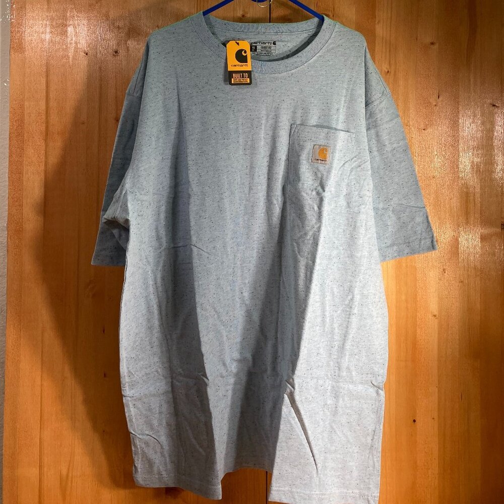 NEW! CARHARTT K87M LT Mens Men Short Sleeve Loose Fit T-Shirt Tee Shirt Blue